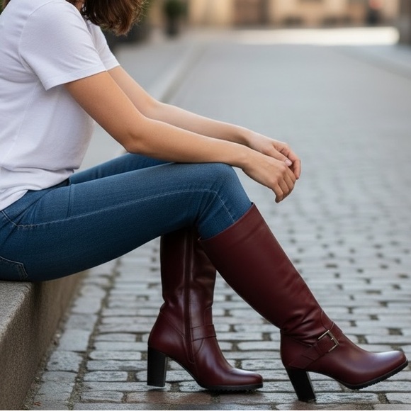 Franco Sarto Shoes - Franco Sarto Burgundy Heeled Boots